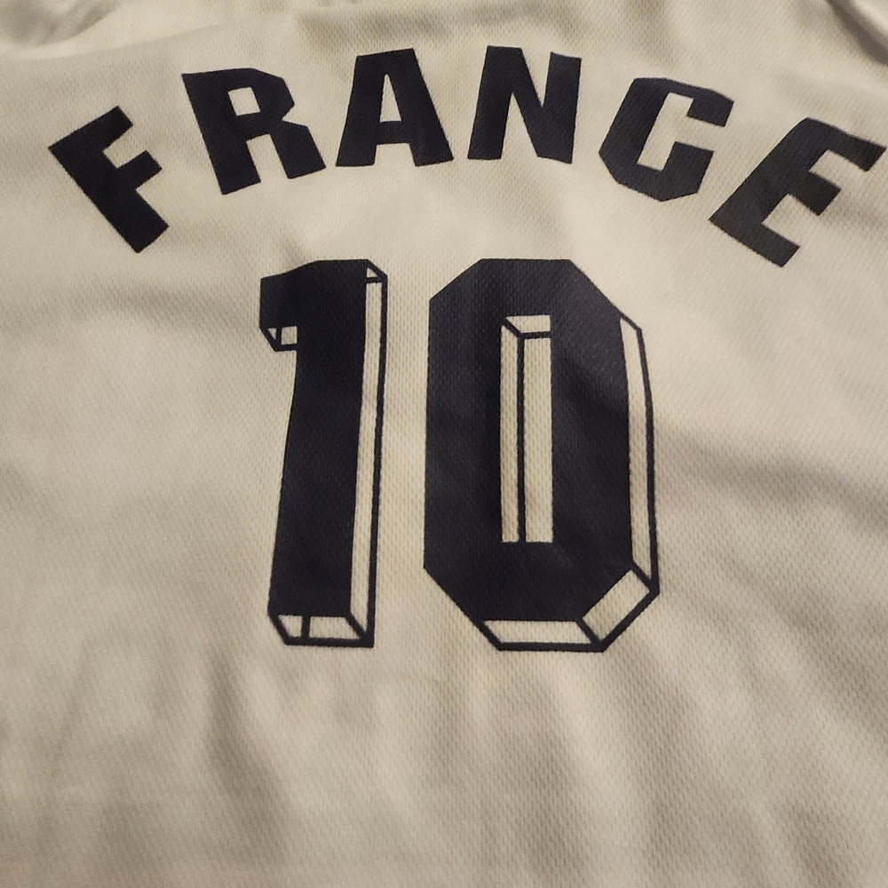 France White Soccer Team Jersey‎ Style #10 Men's Size 2XL. - Picture 5 of 5